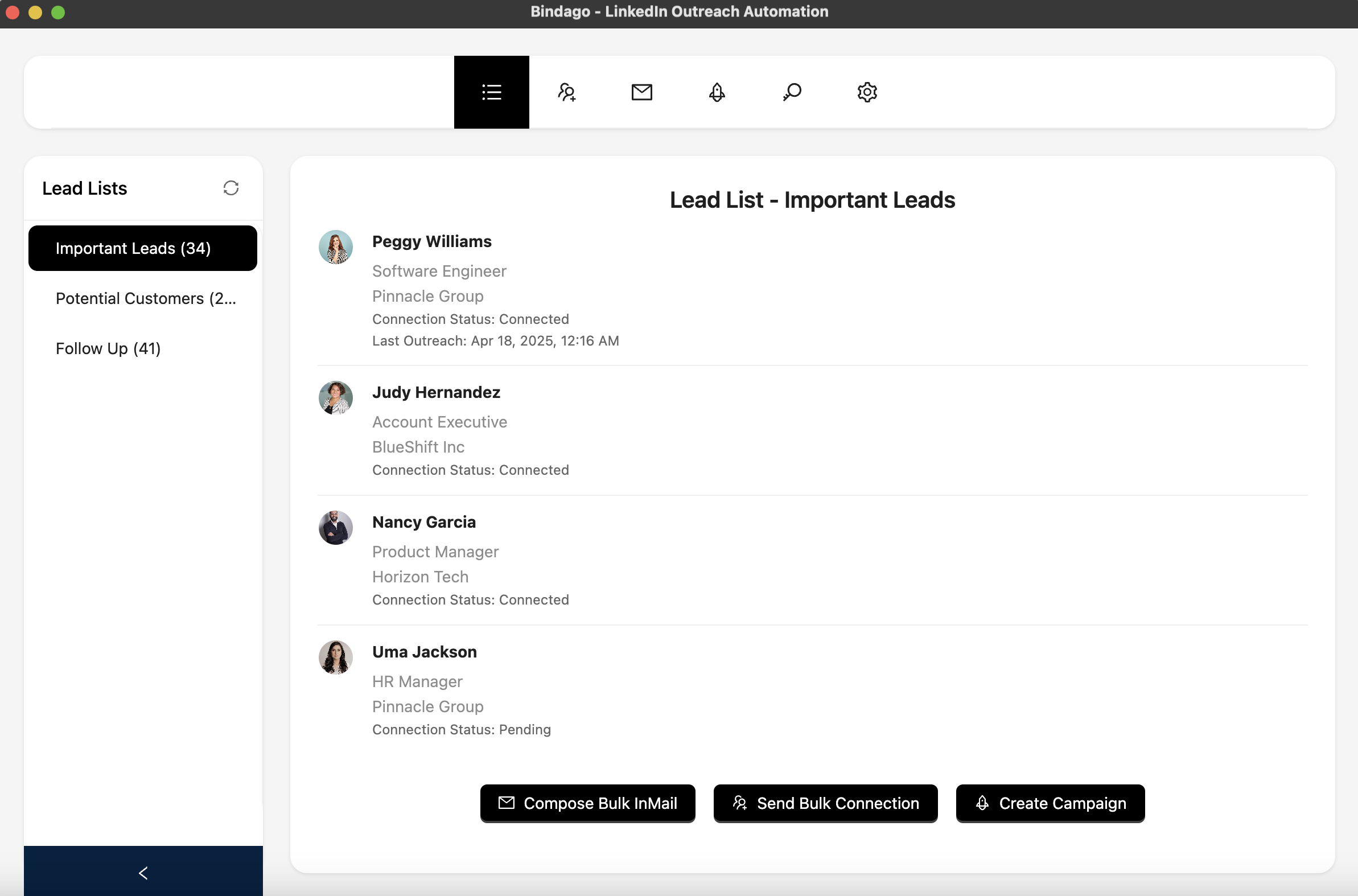 Bindago Dashboard Overview