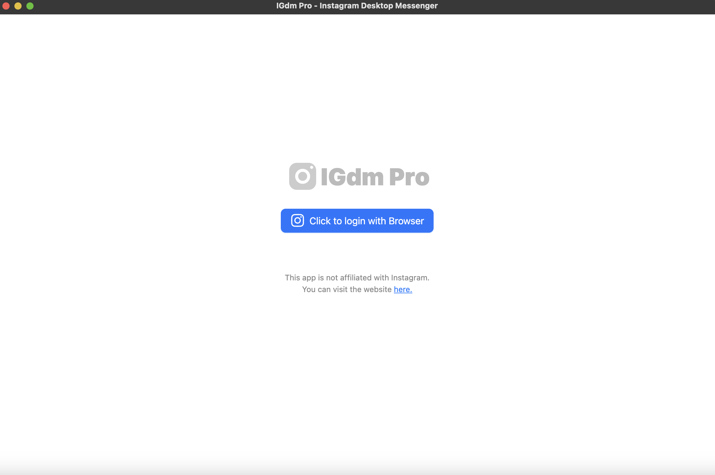 IGdm Pro Login Screenshot