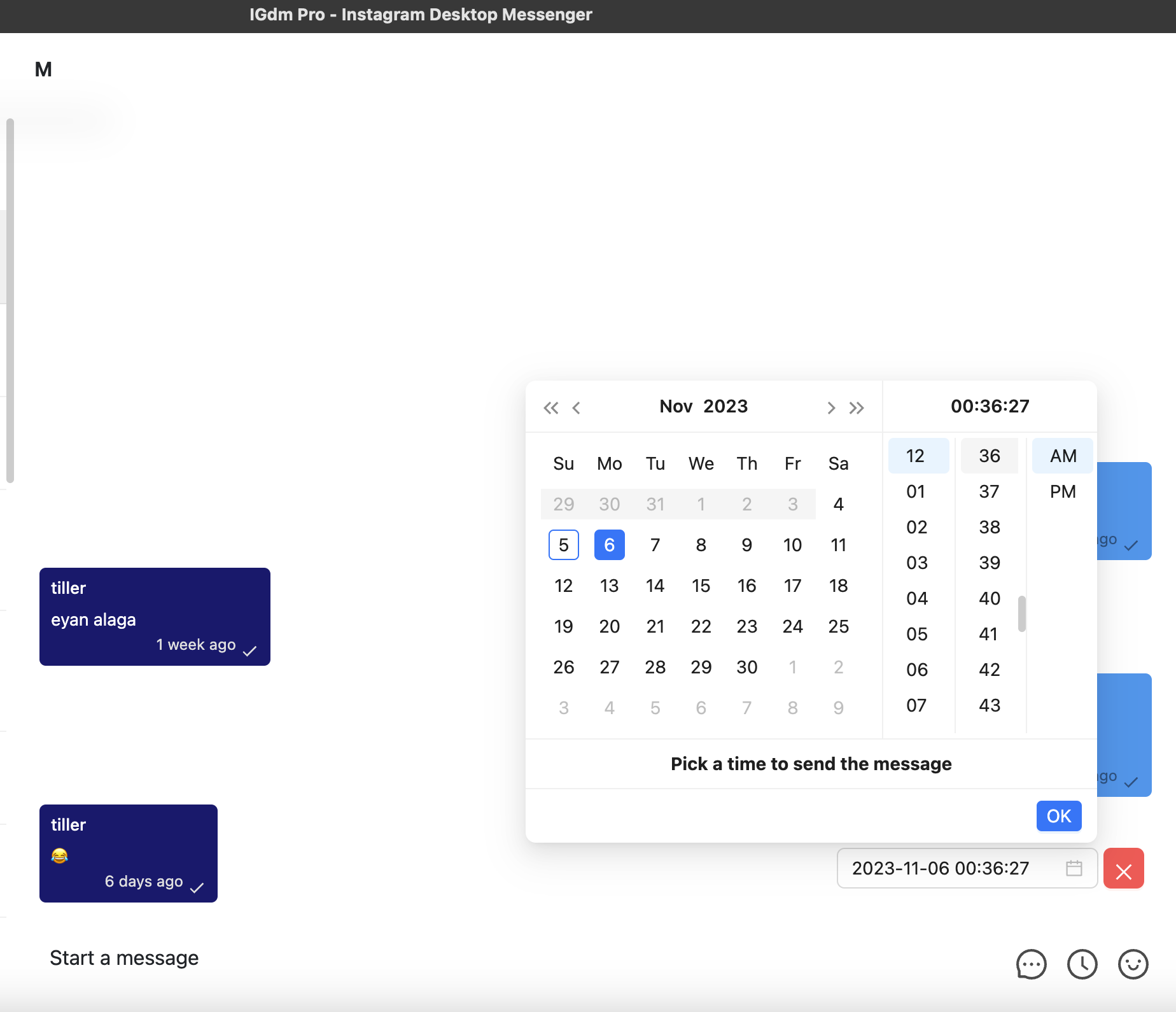 Schedule Date Picker