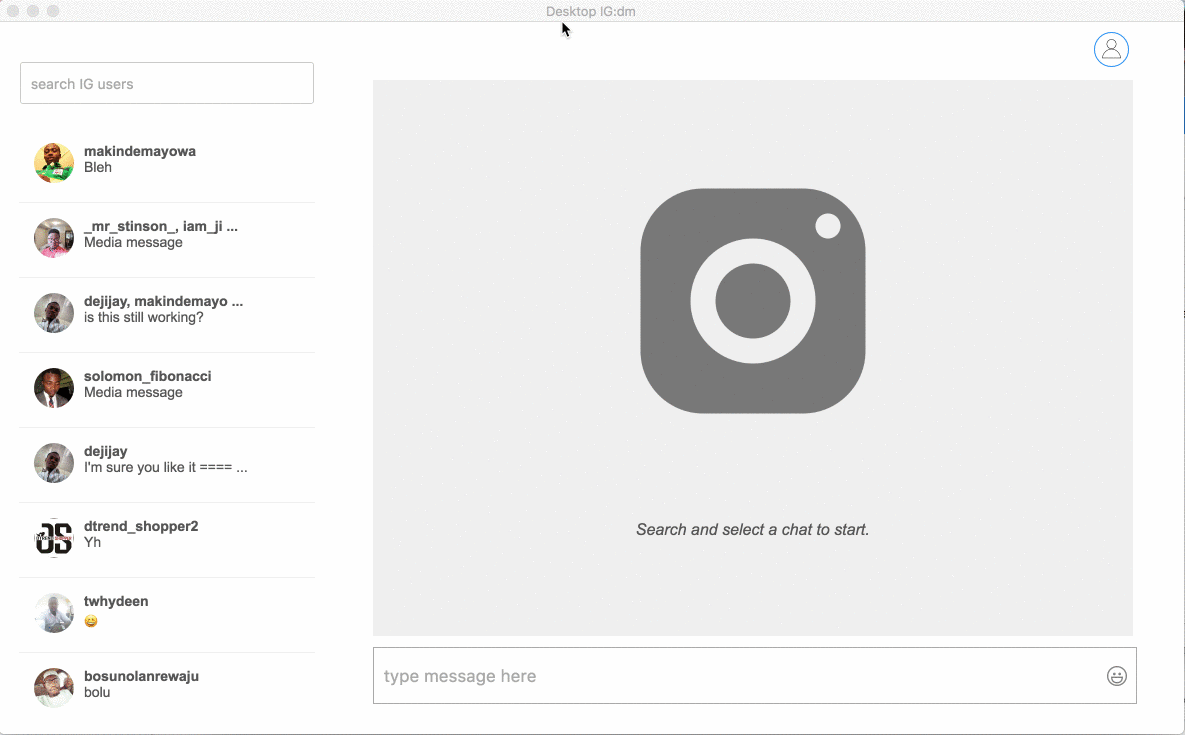 IGdm Instagram Direct Messages On Desktop